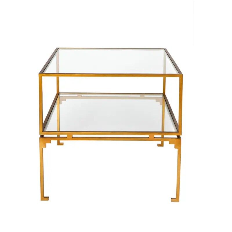 Florence Side Table Square Antique Gold