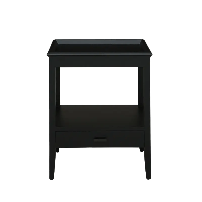 Malval Lamp Table Black Front With Transparent Background