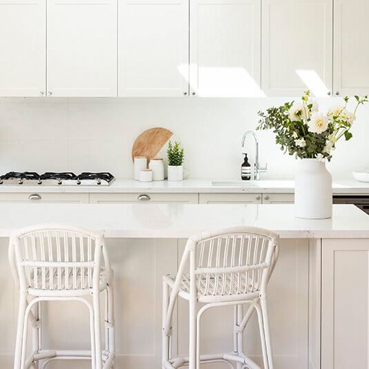 All white kitchen design