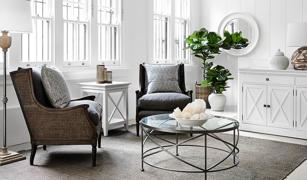 Modern Hamptons Style Living Room Including Toulouse Armchair And Florence Coffee Table